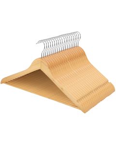 MegaChef 20 Piece Acacia Wood Swivel Hook Hanger Set in Light Brown